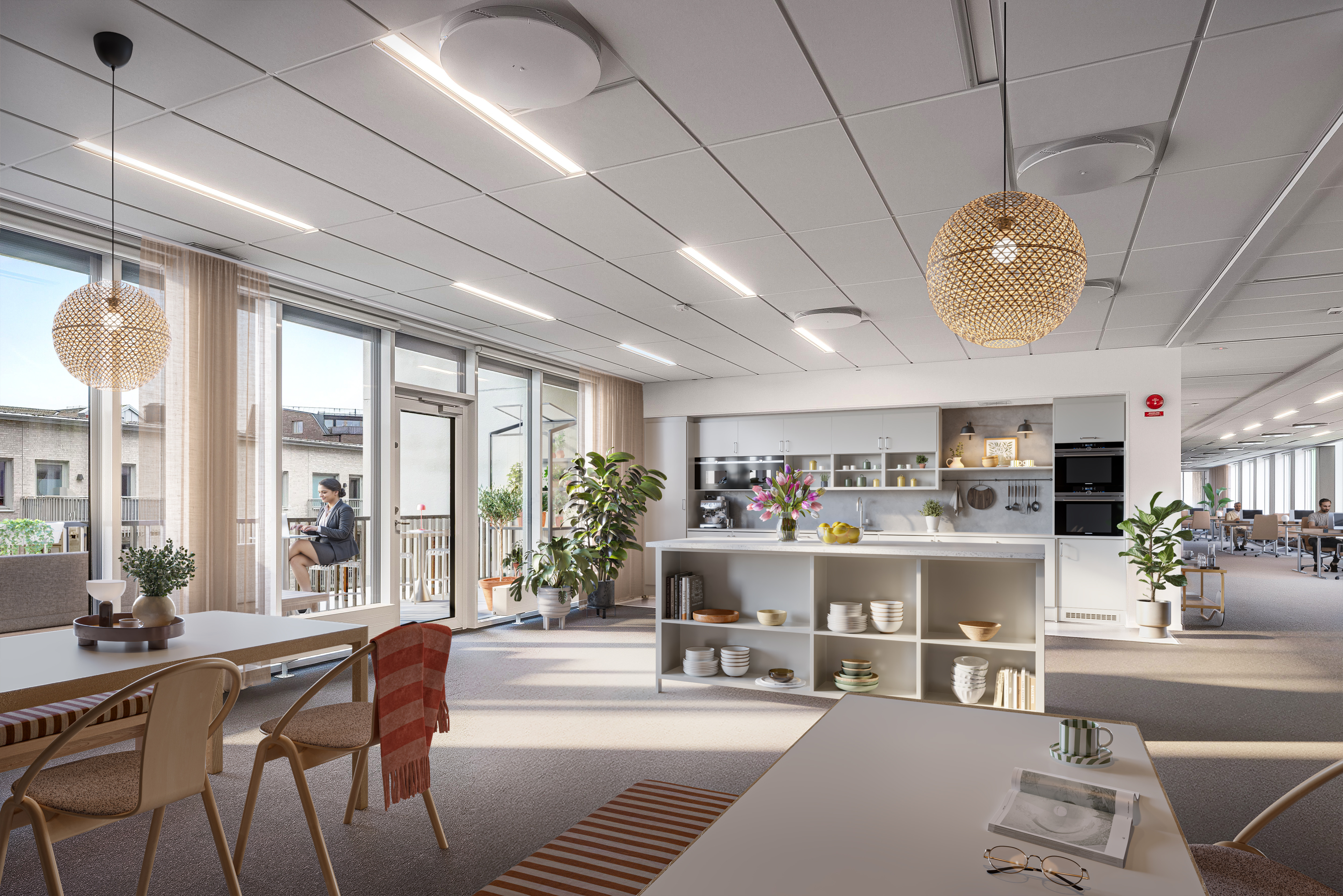 Concept image of the office landscape in Origo.
